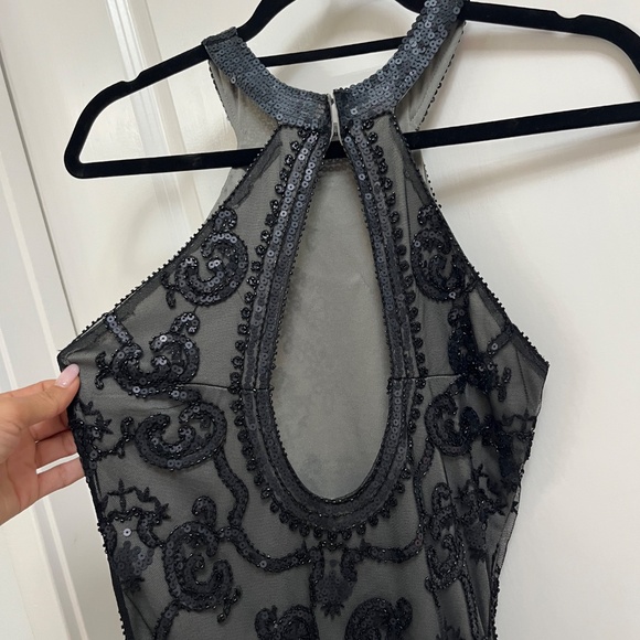 Heaven & Hell Black Beaded Fringe Flapper Dress – Size M - Picture 11 of 15